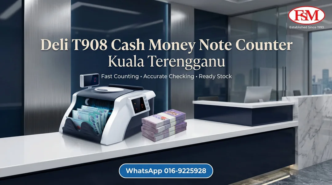 Bank Note Cash Money Counter Machine Deli T908 Kuala Terengganu
