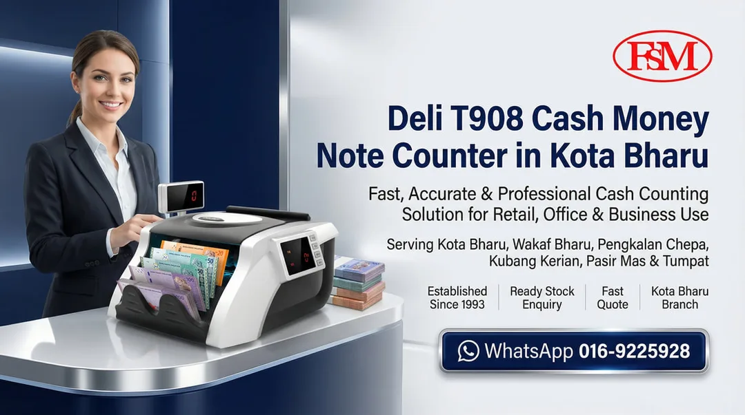 Kota Bharu Cash Bank Note Counter Machine Deli T908 