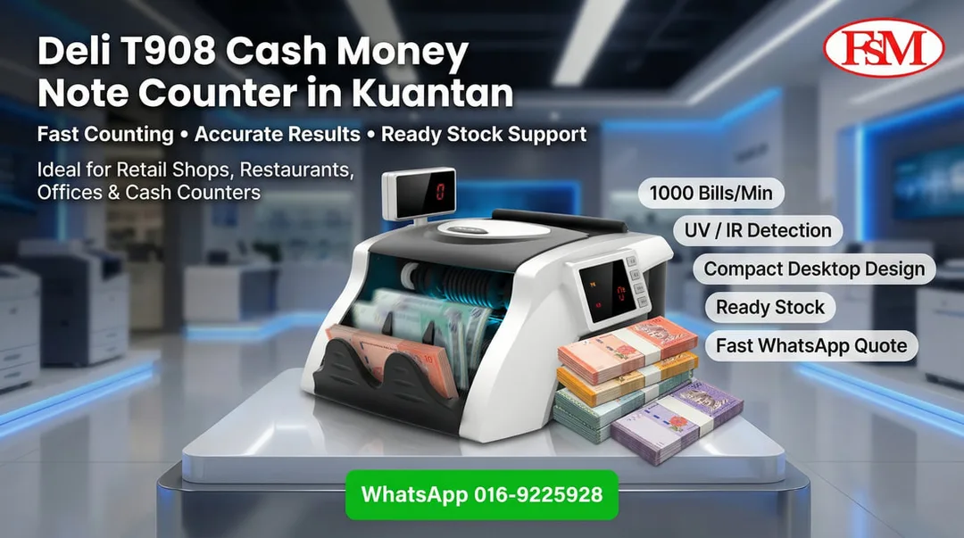 Cash Money Bank Note Counter Machine Deli T908 Kuantan