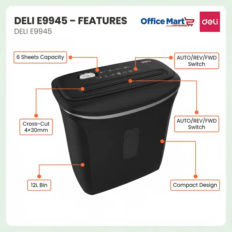 Deli E9945 Office Document Shredder KL