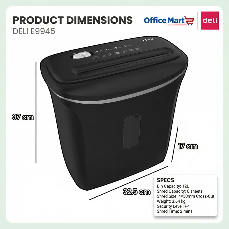 Deli E9945 Heavy Duty Shredder Machine