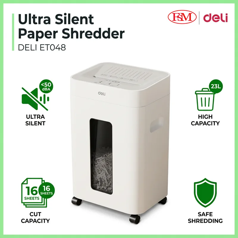 Deli ET048 Mesin Shredder Kertas Pejabat
