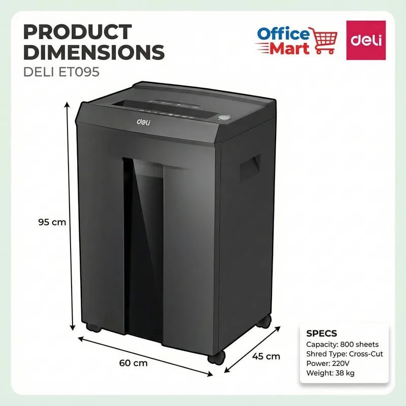 Deli ET095 Mesin Shredder Kertas Pejabat
