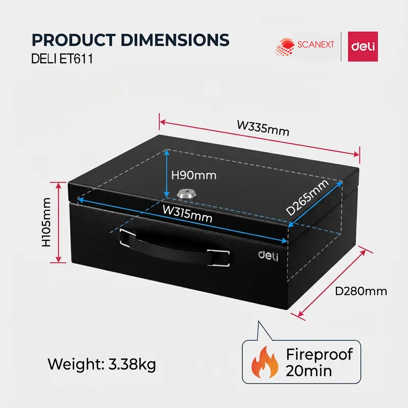 Deli ET611 Electronic Safe Box