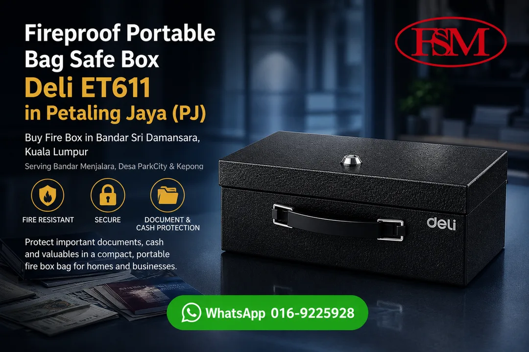 KL Portable fireproof safe box Deli ET611