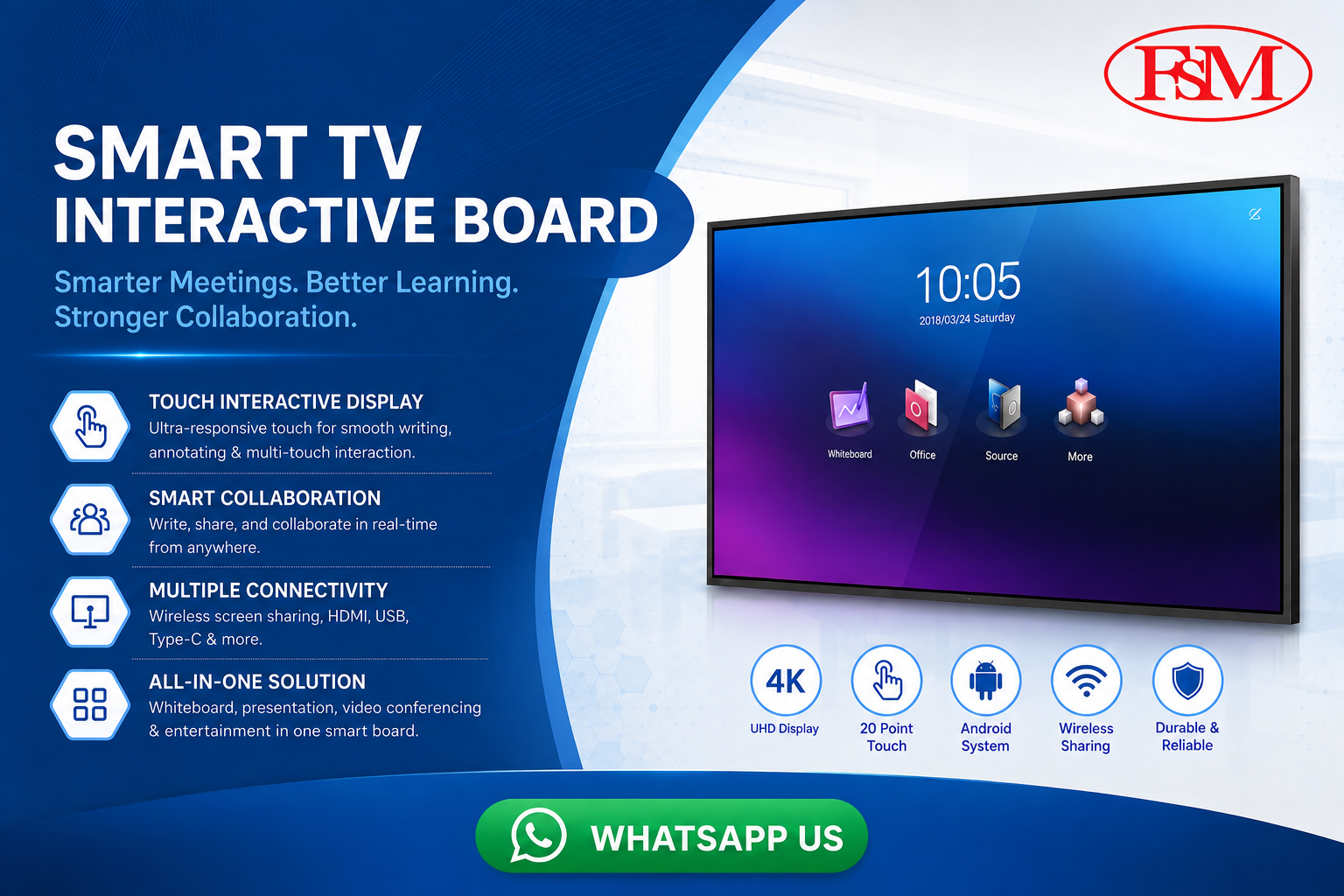 Horion 65M3AG2 65 inch 4K Commercial Interactive Flat Panel Display at Fotostat Seri Murni Ara Damansara Showroom