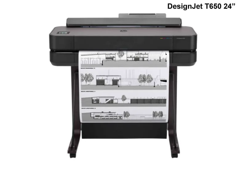 A1 Plotter Printer, 24 inch Printer, Large Format Plotter HP DesignJet T650 Printer
