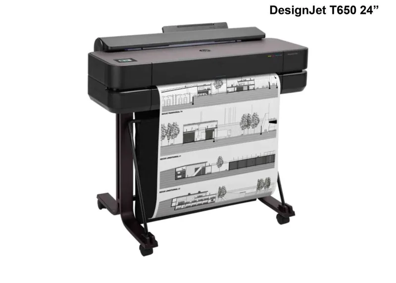 A1 Plotter Printer, 24 inch Printer, Large Format Plotter HP DesignJet T650 Printer