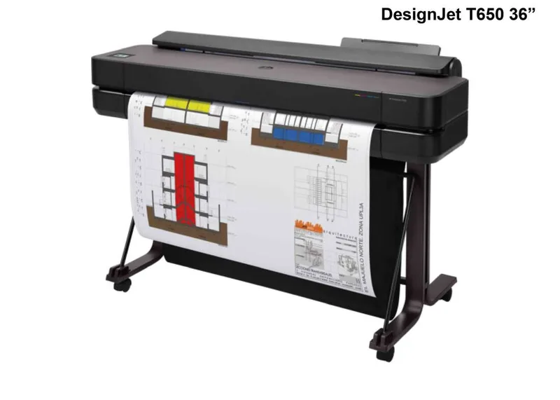 A1 Plotter Printer, 24 inch Printer, Large Format Plotter HP DesignJet T650 Printer