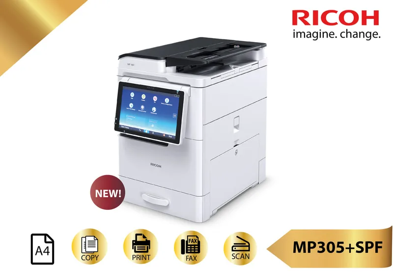 Ricoh MP305SPF Mini Photocopy Machine A3 Black and White