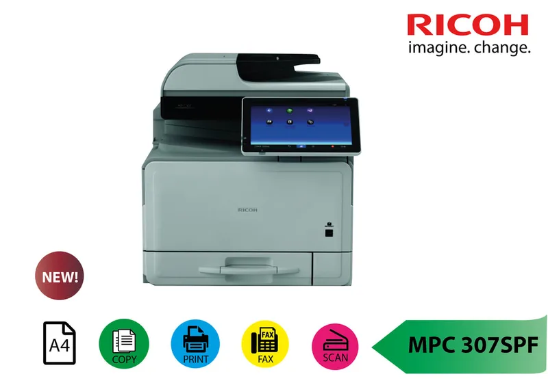 Ricoh MPC307SPF Color Photocopier Machine