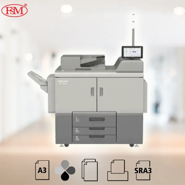 Ricoh Pro 8400s left side view showing control panel