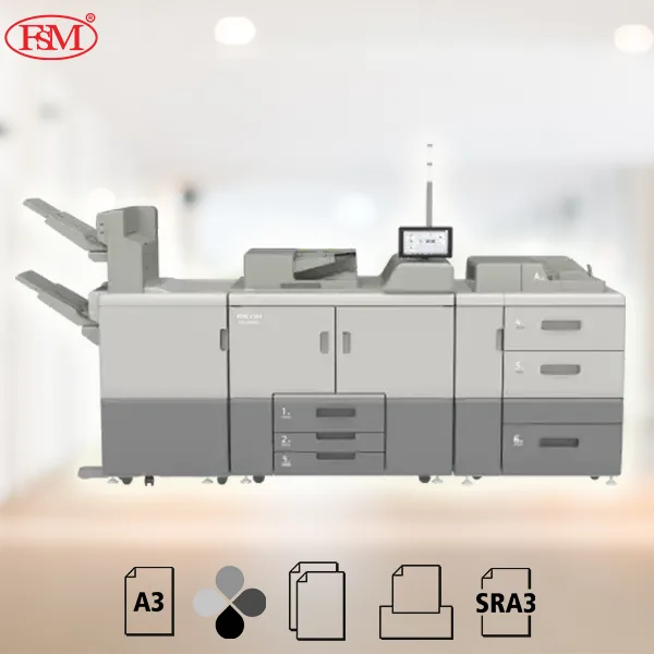 Ricoh Pro 8400s full system setup with paper trays