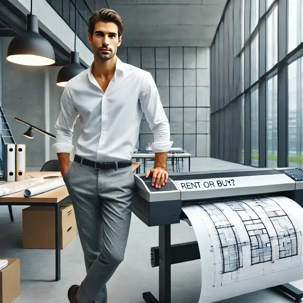 Architect using HP plotter printer -- Rent vs Buy Guide Malaysia